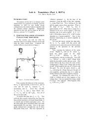 BJT and CE Amplifier - UC Davis