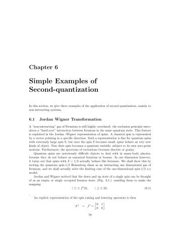 Simple Examples of Second-quantization