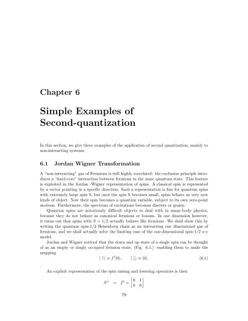 Simple Examples of Second-quantization
