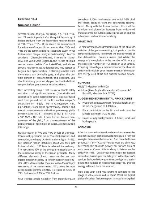 Nuclear Spectroscopy