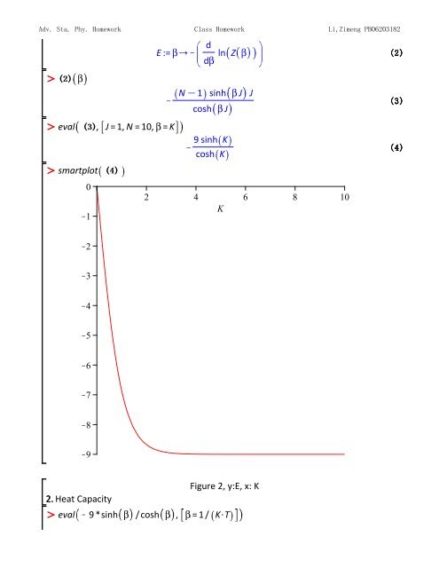 Topics in Statistic Mechanics