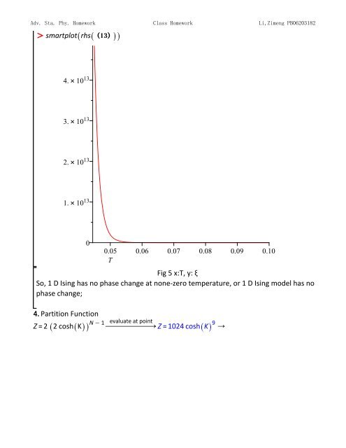 Topics in Statistic Mechanics