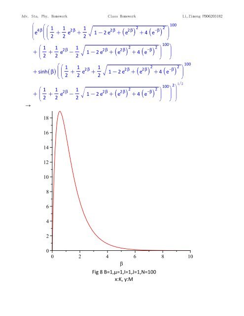 Topics in Statistic Mechanics