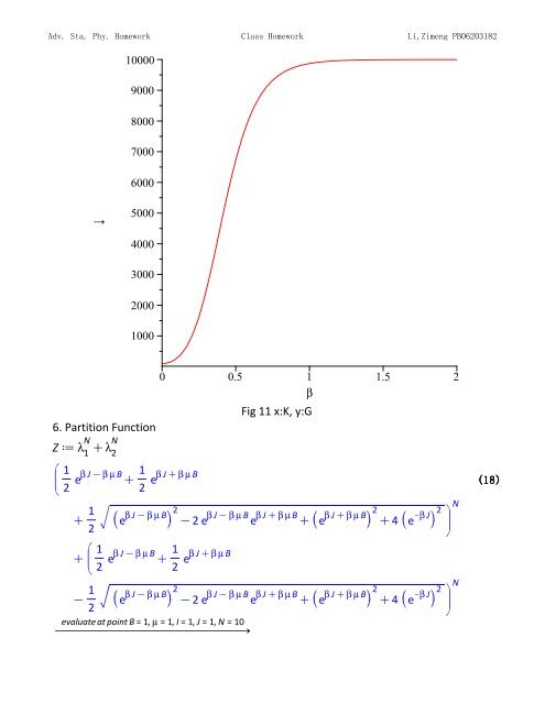 Topics in Statistic Mechanics