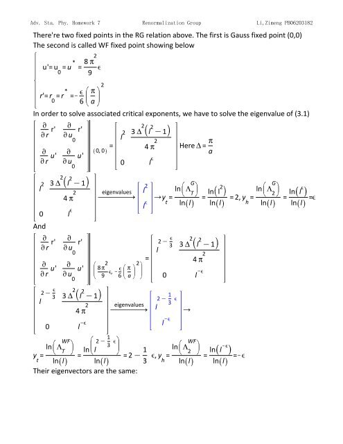 Topics in Statistic Mechanics