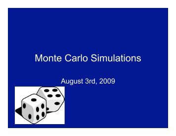 Monte Carlo Simulations