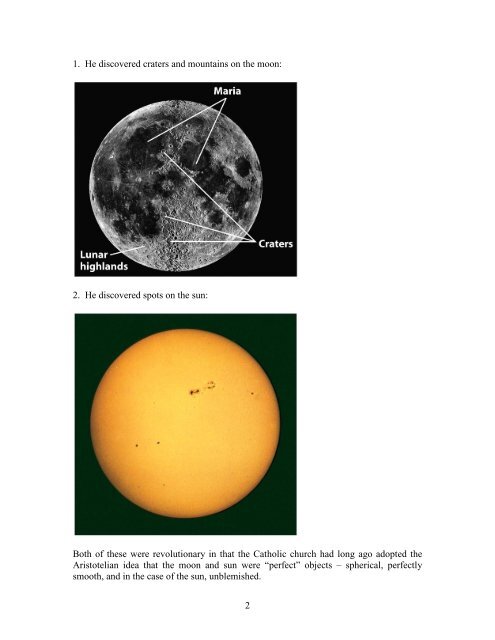 3. THE GALILEAN REVOLUTION: EARTH'S PLACE IN THE SOLAR ...