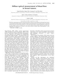 Diffuse optical measurement of blood flow in breast tumors