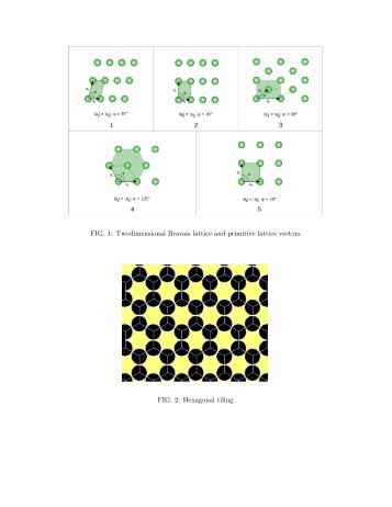 FIG. 1: Twodimensional Bravais lattice and primitive lattice vectors ...