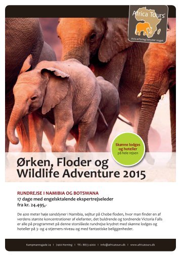 Ørken, Floder og Wildlife Adventure 2015