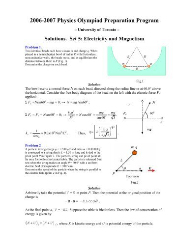 2006-2007 Physics Olympiad Preparation Program - University of ...