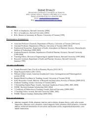 CV (in pdf) - Department of Physics - University of Toronto