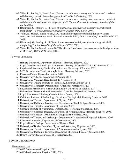 CV (in pdf) - Department of Physics - University of Toronto