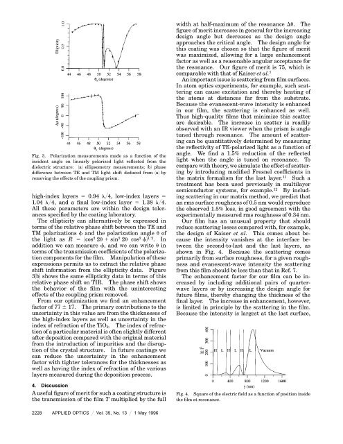 Multilayer dielectric structure for enhancement of evanescent waves