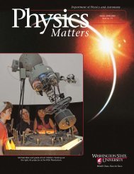 Matters - Department of Physics and Astronomy - Washington State ...