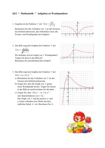 Q12 * Mathematik * Aufgaben zu Wendepunkten