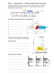 Physik * Klasse 9b * RÃ¶ntgenstrahlung und ihre Erzeugung