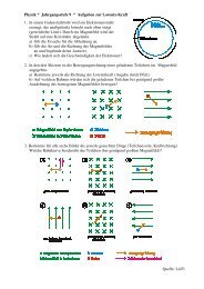 Aufgaben zur Lorentzkraft