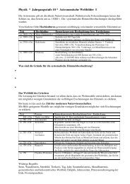 Physik * Jahrgangsstufe 10 * Astronomische Weltbilder I