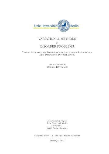 Diploma Thesis - Freie UniversitÃ¤t Berlin