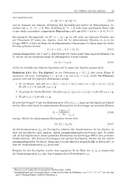 Die Dirac-Gleichung in gekrÃ¼mmter Raumzeit - Fachbereich Physik