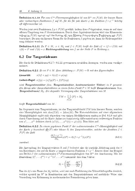 Die Dirac-Gleichung in gekrÃ¼mmter Raumzeit - Fachbereich Physik