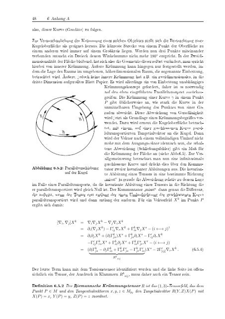 Die Dirac-Gleichung in gekrÃ¼mmter Raumzeit - Fachbereich Physik