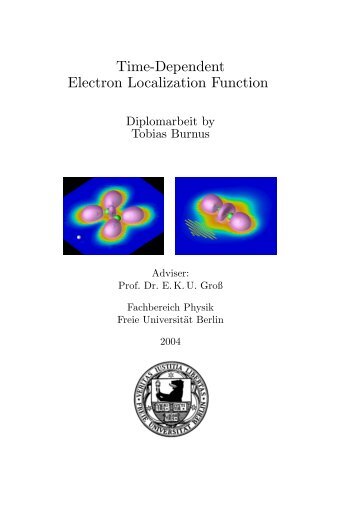 Time-Dependent Electron Localization Function - Fachbereich ...
