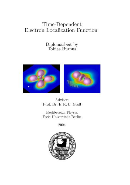 Time-Dependent Electron Localization Function - Fachbereich ...