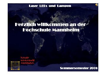 Laser, LED - Hochschule Mannheim