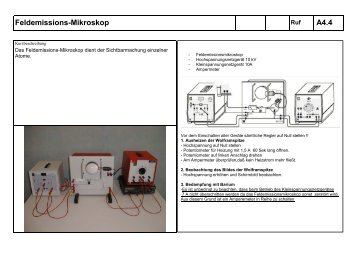 Feldemissions-Mikroskop A4.4