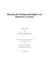 Messung der Driftgeschwindigkeit von Elektronen in Gasen