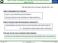 die suche nach den fundamentalen bausteinen der natur