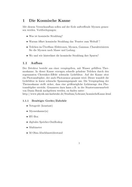 1 Die Kosmische Kanne