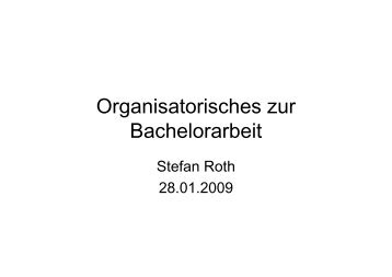 Organisatorisches zur Bachelorarbeit - Physikzentrum der RWTH ...
