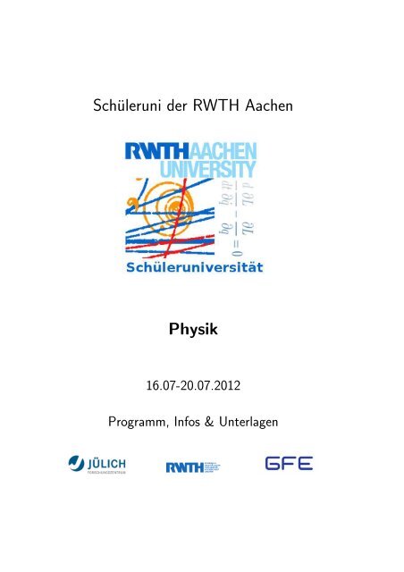 Handout - Physikzentrum der RWTH Aachen