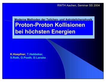 PDF Vortrag - Physikzentrum der RWTH Aachen