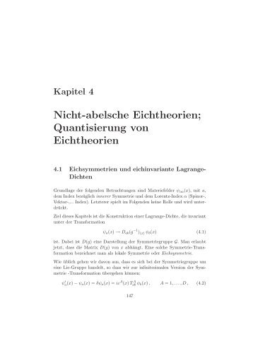 Nicht-abelsche Eichtheorien - Physikzentrum der RWTH Aachen