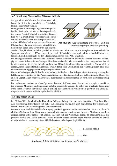 Phasenkontrastmikroskop - Fachbereich Physik