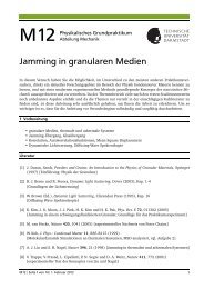 Jamming in granularen Medien