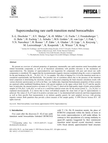 Superconducting rare earth transition metal borocarbides