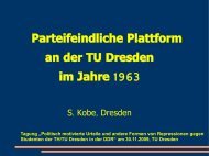 Parteifeindliche Plattform an der TU Dresden 1963 im Jahre