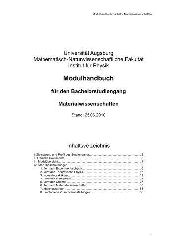 MHB_BaMaWi_WS2010-11 - Institut für Physik - Universität Augsburg