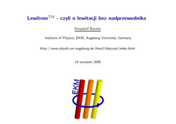 Lewitron - czyli o lewitacji bez nadprzewodnika