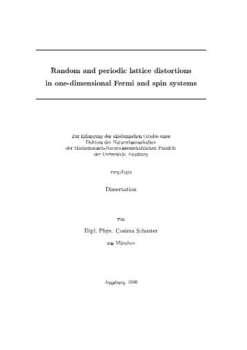 Random and periodic lattice distortions in one-dimensional Fermi ...
