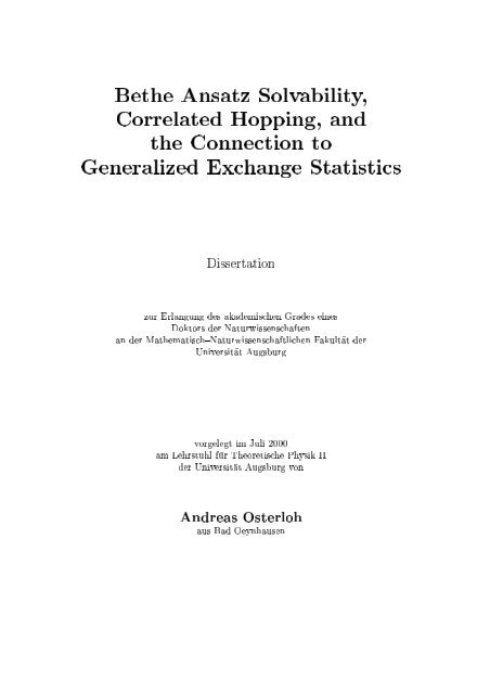 Bethe Ansatz Solvability, Correlated Hopping, and the Connection to ...