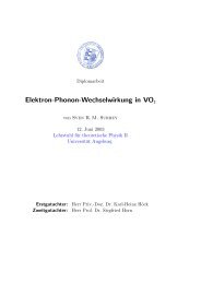 Elektron-Phonon-Wechselwirkung in VO2 - Universität Augsburg