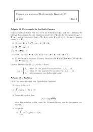 Übungen zur Vorlesung „Mathematische Konzepte II“ SS 2013 Blatt 4