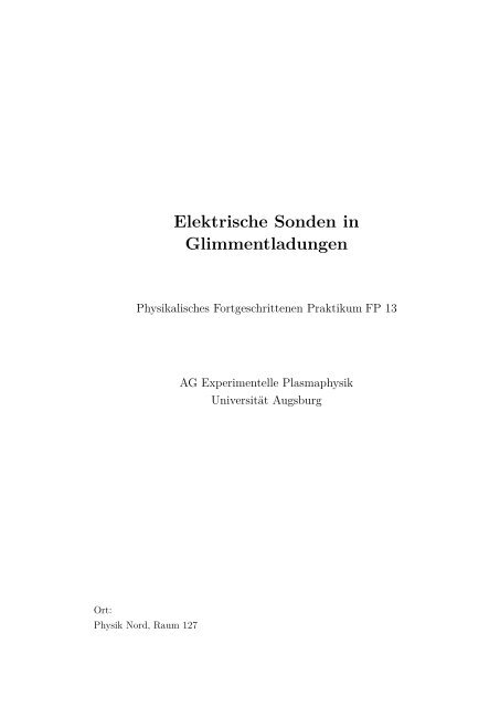 Instructions (in German) - Universität Augsburg