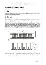 Peltiereffekt - UniversitÃ¤t Hamburg